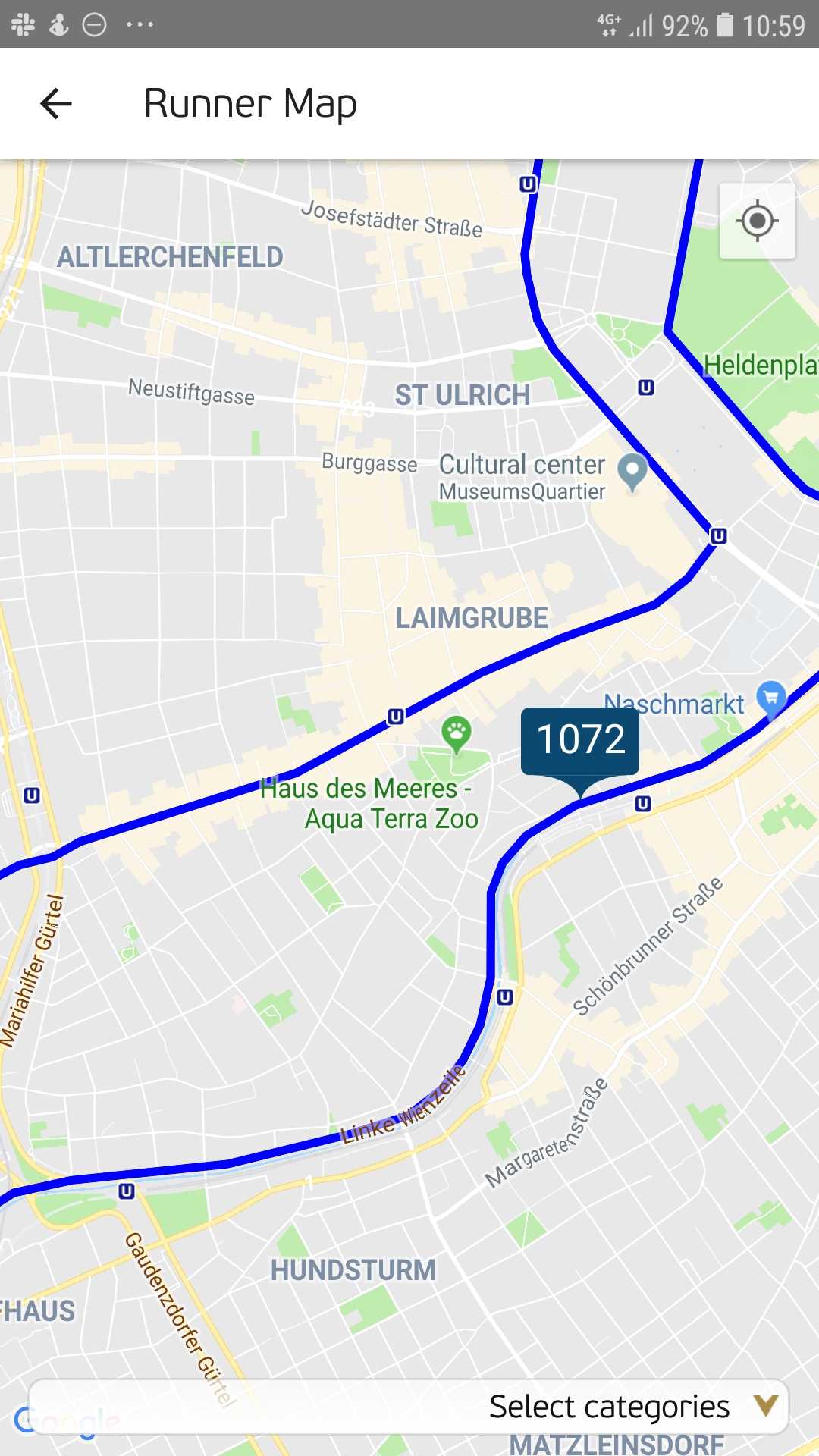 Screenshot Vienna City Marathon App